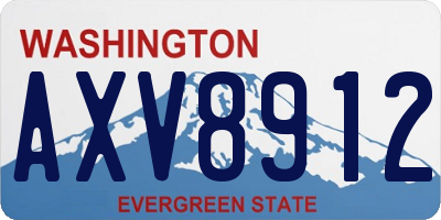 WA license plate AXV8912