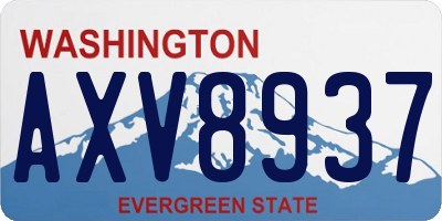 WA license plate AXV8937