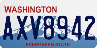 WA license plate AXV8942