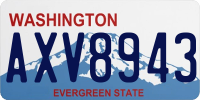 WA license plate AXV8943