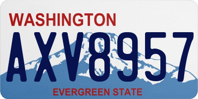WA license plate AXV8957
