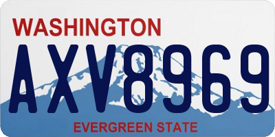 WA license plate AXV8969