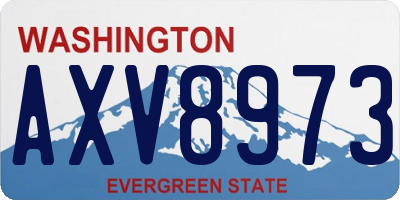 WA license plate AXV8973