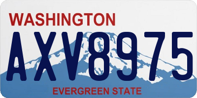 WA license plate AXV8975