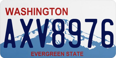 WA license plate AXV8976