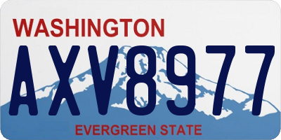 WA license plate AXV8977