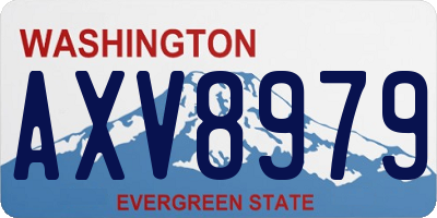WA license plate AXV8979