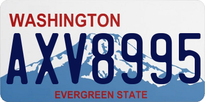 WA license plate AXV8995