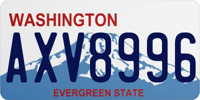WA license plate AXV8996