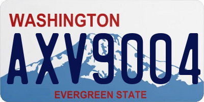 WA license plate AXV9004