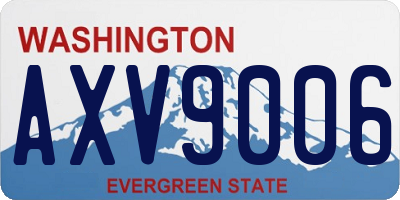 WA license plate AXV9006