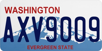 WA license plate AXV9009