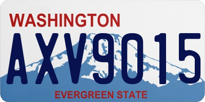 WA license plate AXV9015