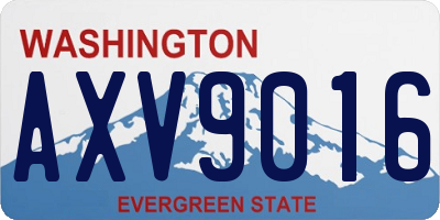 WA license plate AXV9016