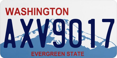 WA license plate AXV9017