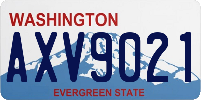 WA license plate AXV9021