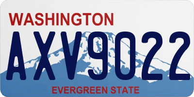 WA license plate AXV9022