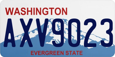WA license plate AXV9023