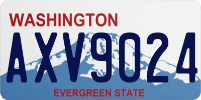 WA license plate AXV9024