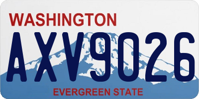 WA license plate AXV9026