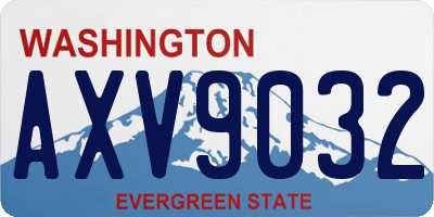 WA license plate AXV9032