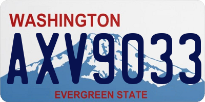 WA license plate AXV9033
