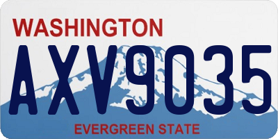 WA license plate AXV9035