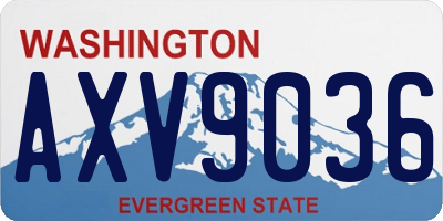 WA license plate AXV9036