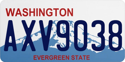 WA license plate AXV9038