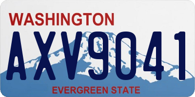 WA license plate AXV9041