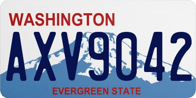 WA license plate AXV9042