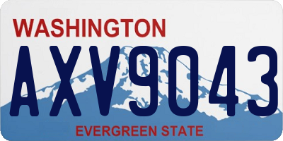 WA license plate AXV9043