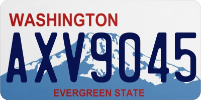 WA license plate AXV9045