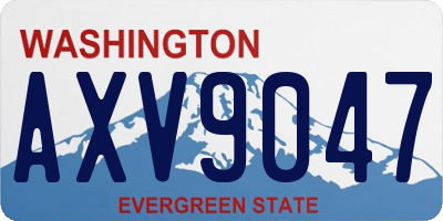 WA license plate AXV9047