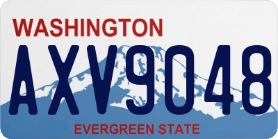 WA license plate AXV9048