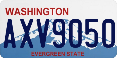 WA license plate AXV9050
