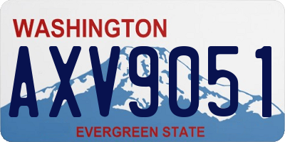 WA license plate AXV9051