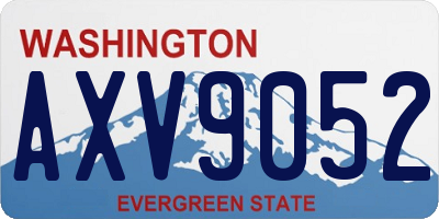 WA license plate AXV9052