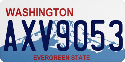 WA license plate AXV9053