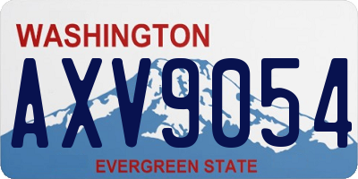 WA license plate AXV9054