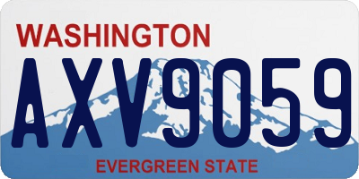 WA license plate AXV9059