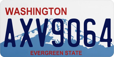 WA license plate AXV9064