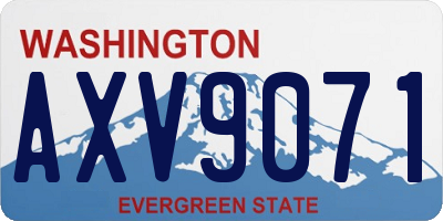 WA license plate AXV9071