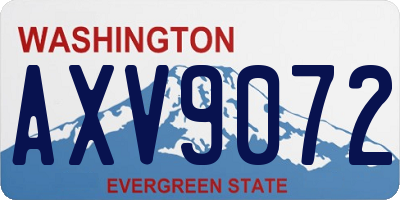 WA license plate AXV9072