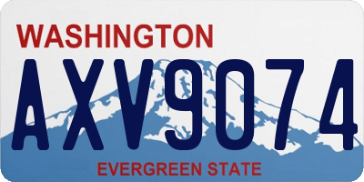 WA license plate AXV9074