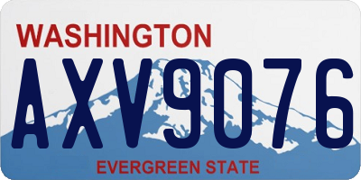 WA license plate AXV9076