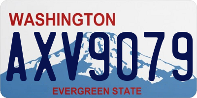 WA license plate AXV9079