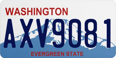 WA license plate AXV9081