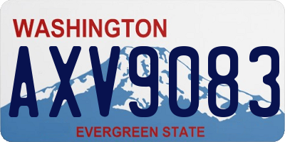 WA license plate AXV9083