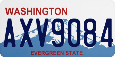 WA license plate AXV9084